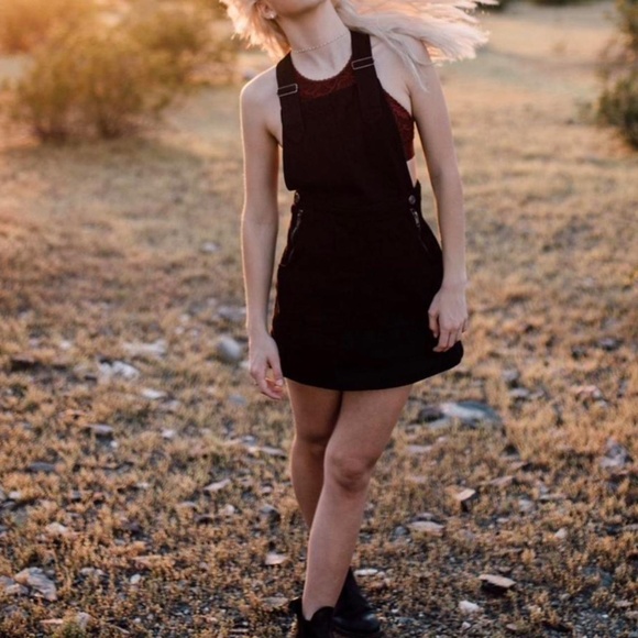 Urban Outfitters Black Overall Mini Dress - Picture 2 of 3